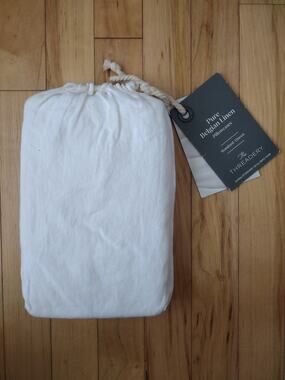 The Threadery Pure Belgian Linen Standard Pillow Sham White NWT